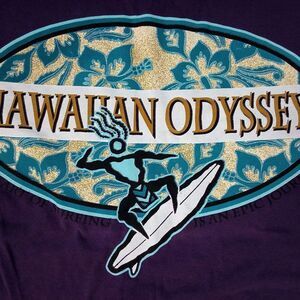 Vintage 90s Hawaiian Odyssey Surfing Graphic T-Shirt